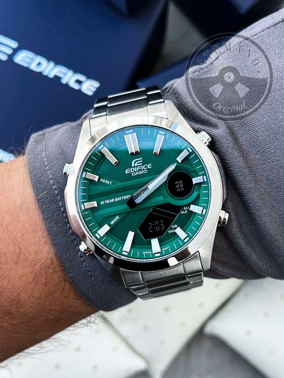 RELOJ EDIFICE ANALOGO/DIGITAL EFV-C120D-3ADF