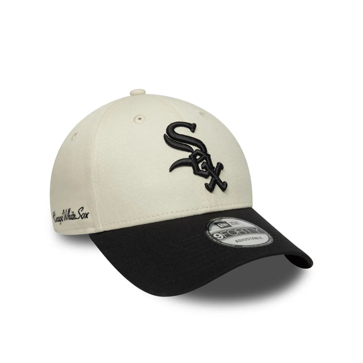 Gorra Chicago White Sox MLB Side Script 9FORTY Ajustable Beige Unisex New Era
