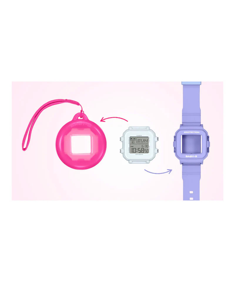 RELOJ DIGITAL BABY-G LILA CLARO BGD-10K-6DR