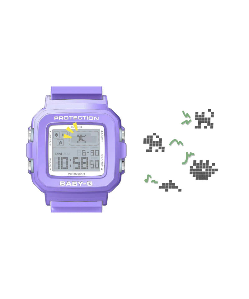 RELOJ DIGITAL BABY-G LILA CLARO BGD-10K-6DR