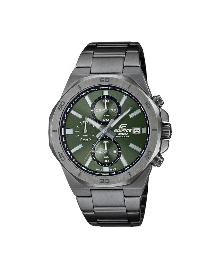 RELOJ EDIFICE GUNMETAL GREEN ANALOGO/DIGITAL EFV-640DC-3AV