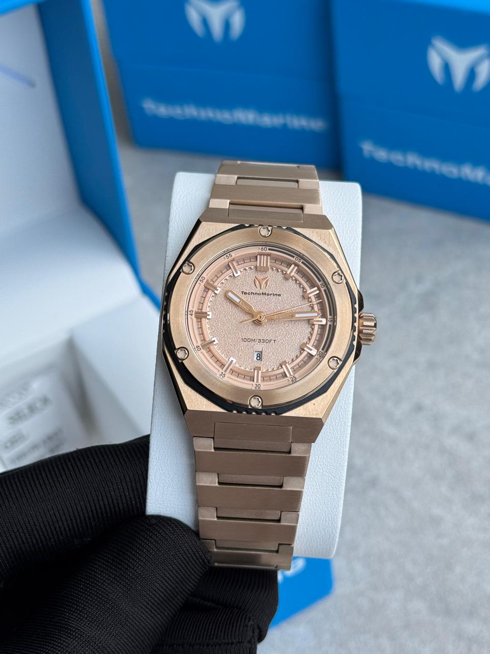 RELOJ TECHNOMARINE PARA DAMA CORAL -ORO ROSA- TM-416058