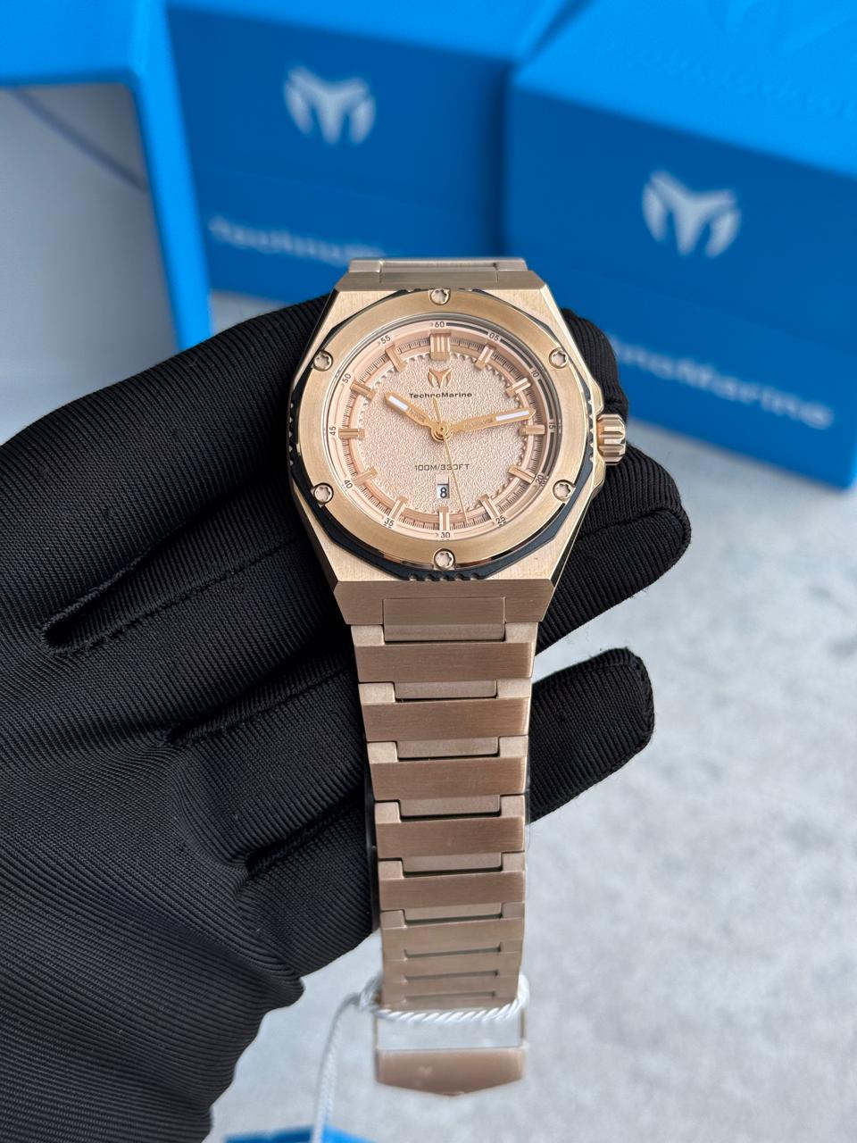 RELOJ TECHNOMARINE PARA DAMA CORAL -ORO ROSA- TM-416058