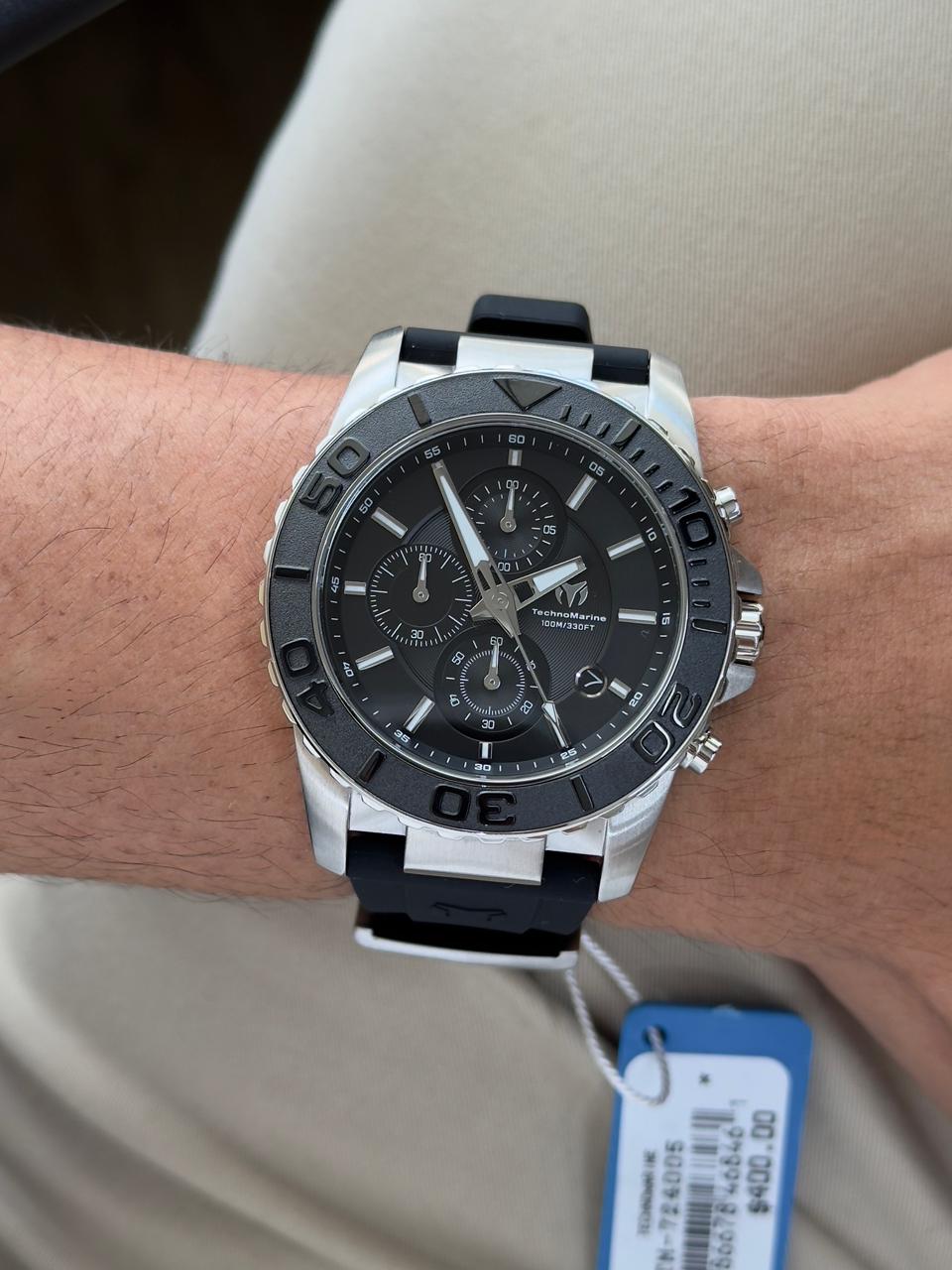RELOJ TECHNOMARINE DEPORTIVO PARA HOMBRE SEA NEGRO -TM-724005
