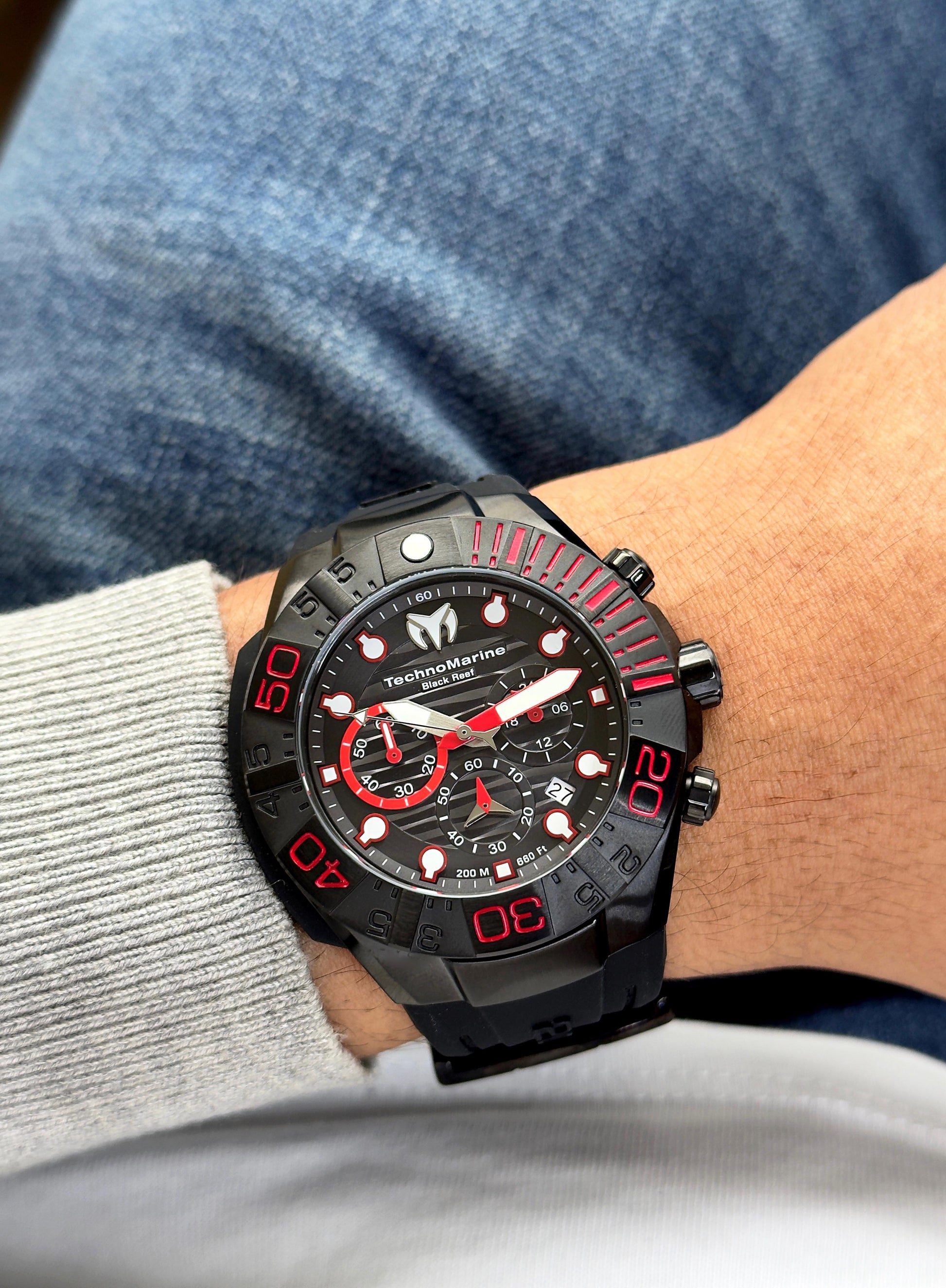 RELOJ TECHNOMARINE DEPORTIVO PARA HOMBRE BLACK REEF -TM-523010