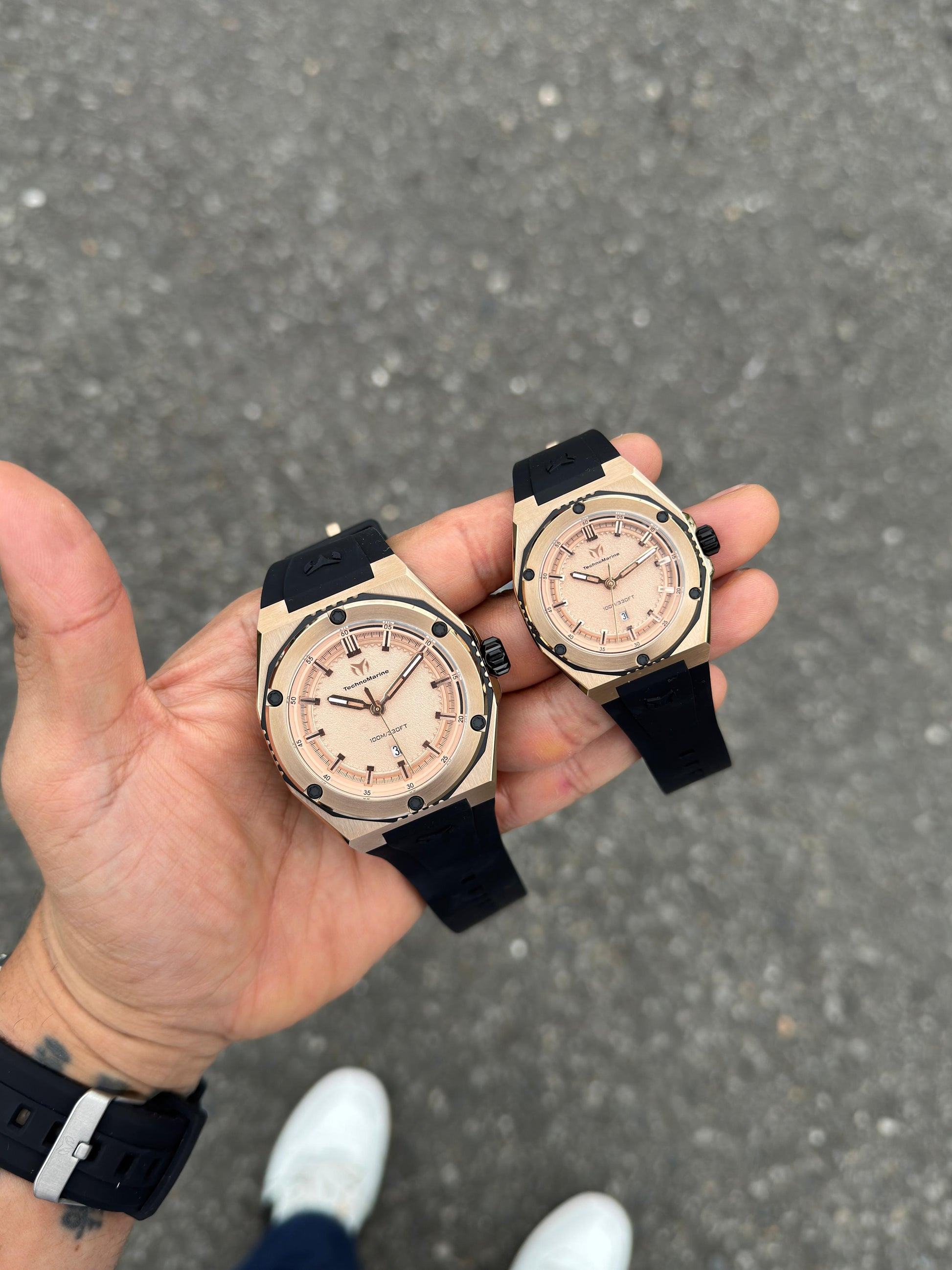 RELOJ TECHNOMARINE DEPORTIVO PARA DAMA CORAL LEGACY - NEGRO - ROSE GOLD - TM-416048
