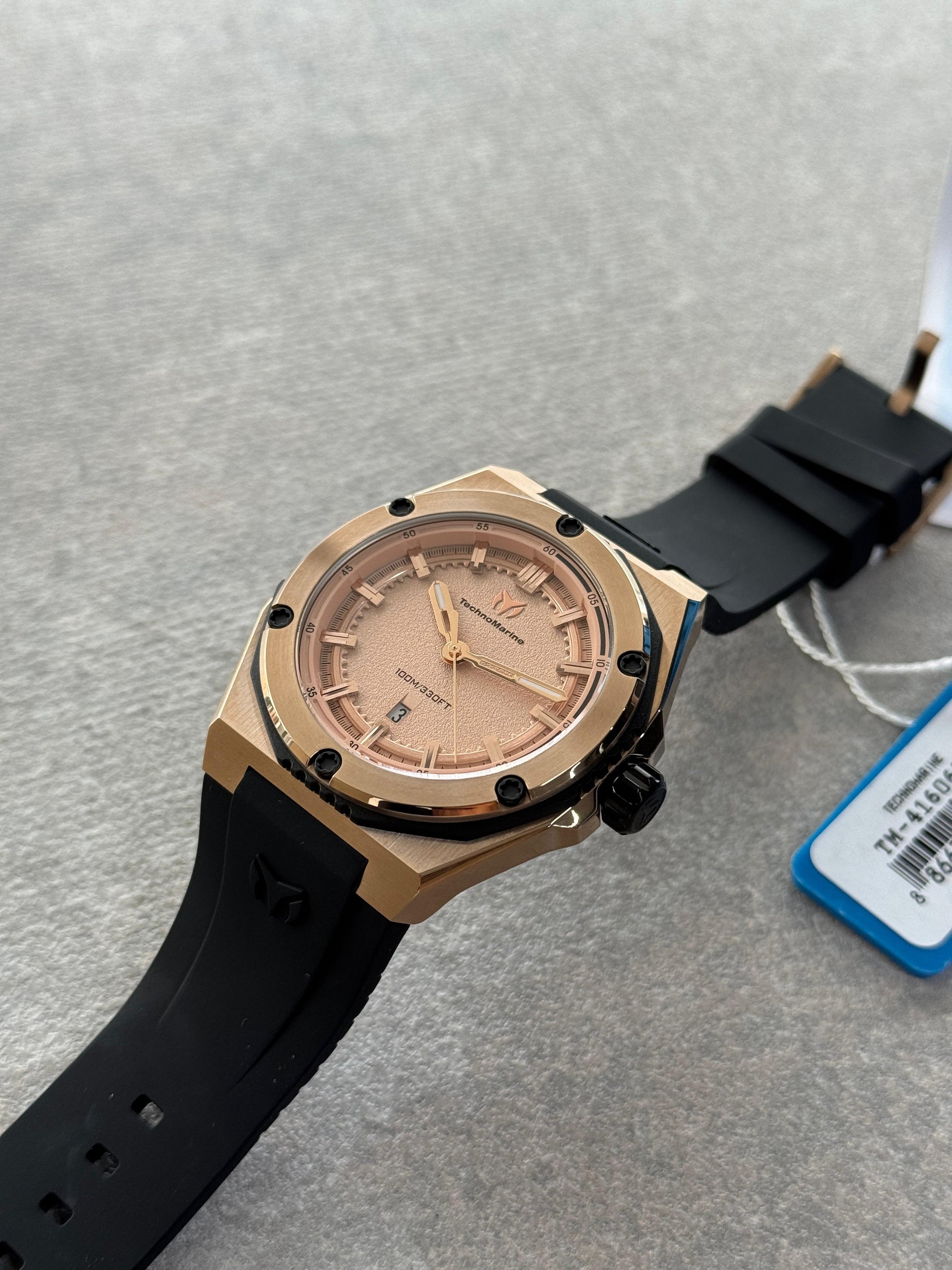 RELOJ TECHNOMARINE DEPORTIVO PARA DAMA CORAL LEGACY - NEGRO - ROSE GOLD - TM-416048
