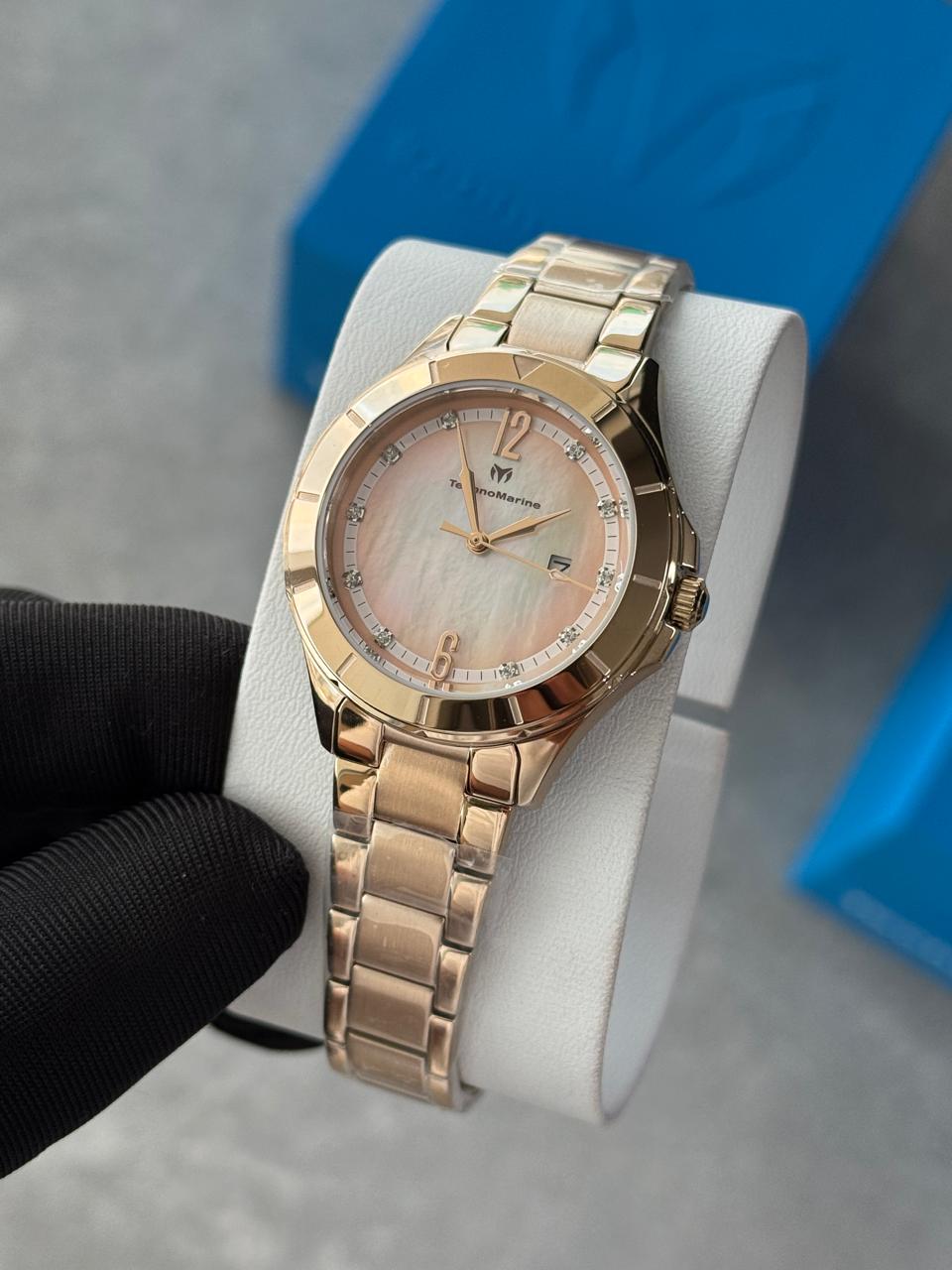 RELOJ TECHNOMARINE PARA DAMA LUNA -ORO ROSA-TM-826002