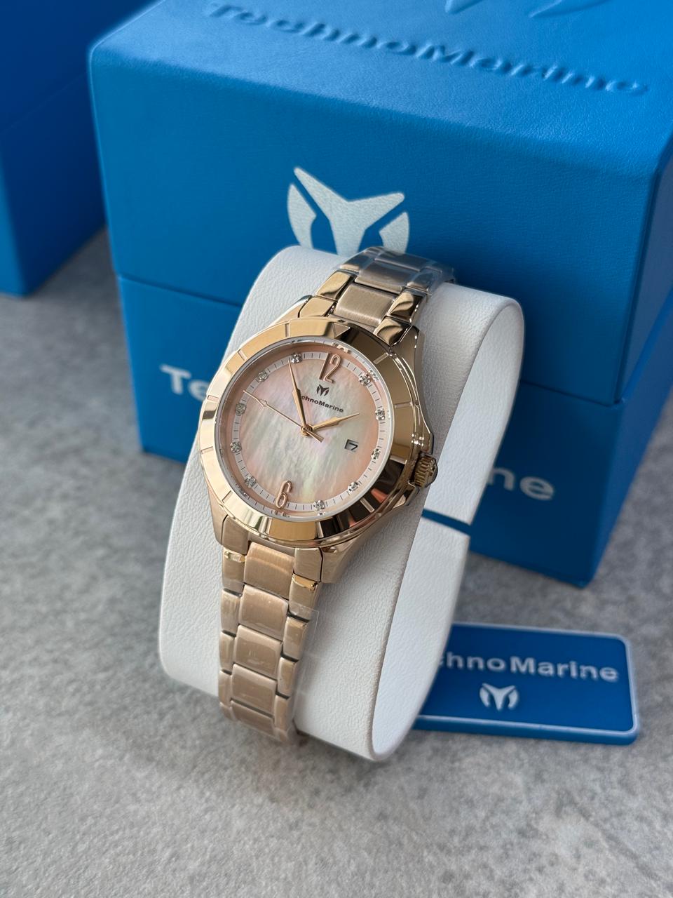 RELOJ TECHNOMARINE PARA DAMA LUNA -ORO ROSA-TM-826002