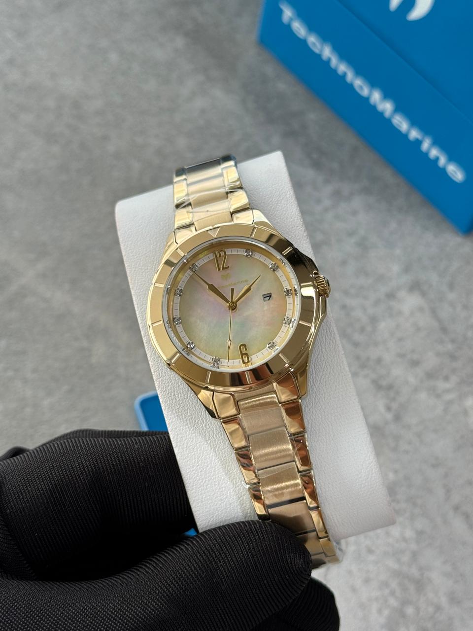 RELOJ TECHNOMARINE PARA DAMA LUNA -DORADO- TM-826005
