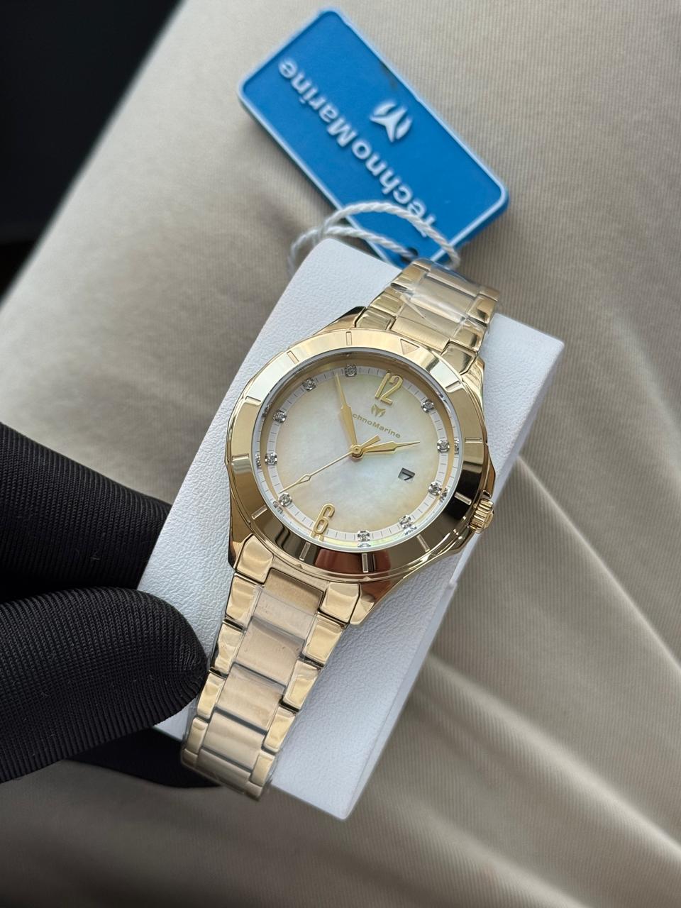 RELOJ TECHNOMARINE PARA DAMA LUNA -DORADO- TM-826005