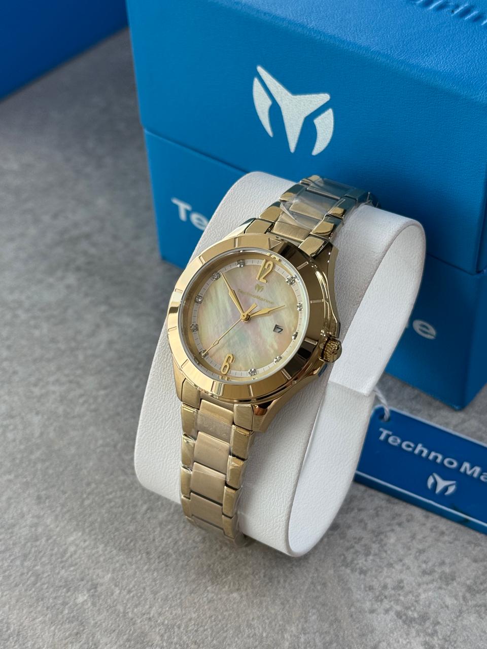 RELOJ TECHNOMARINE PARA DAMA LUNA -DORADO- TM-826005