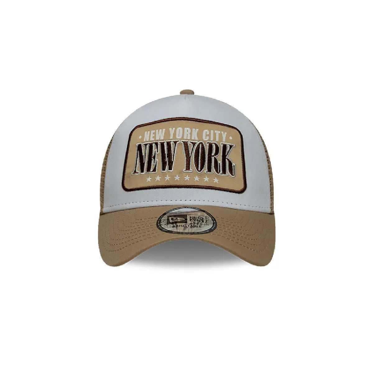 GORRA 9FORTY NEW ERA PATCH TRUCKER BEIGE
