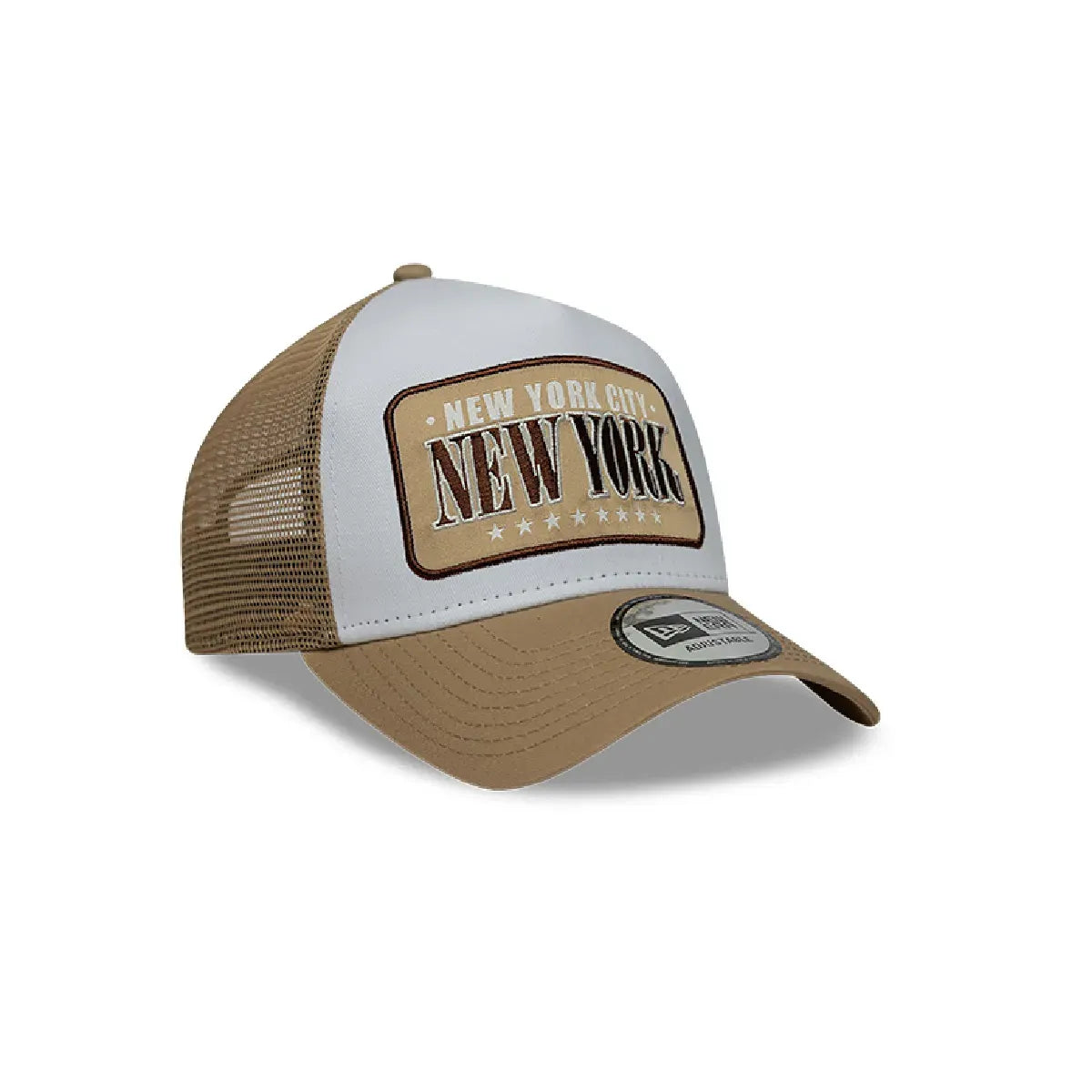 GORRA 9FORTY NEW ERA PATCH TRUCKER BEIGE