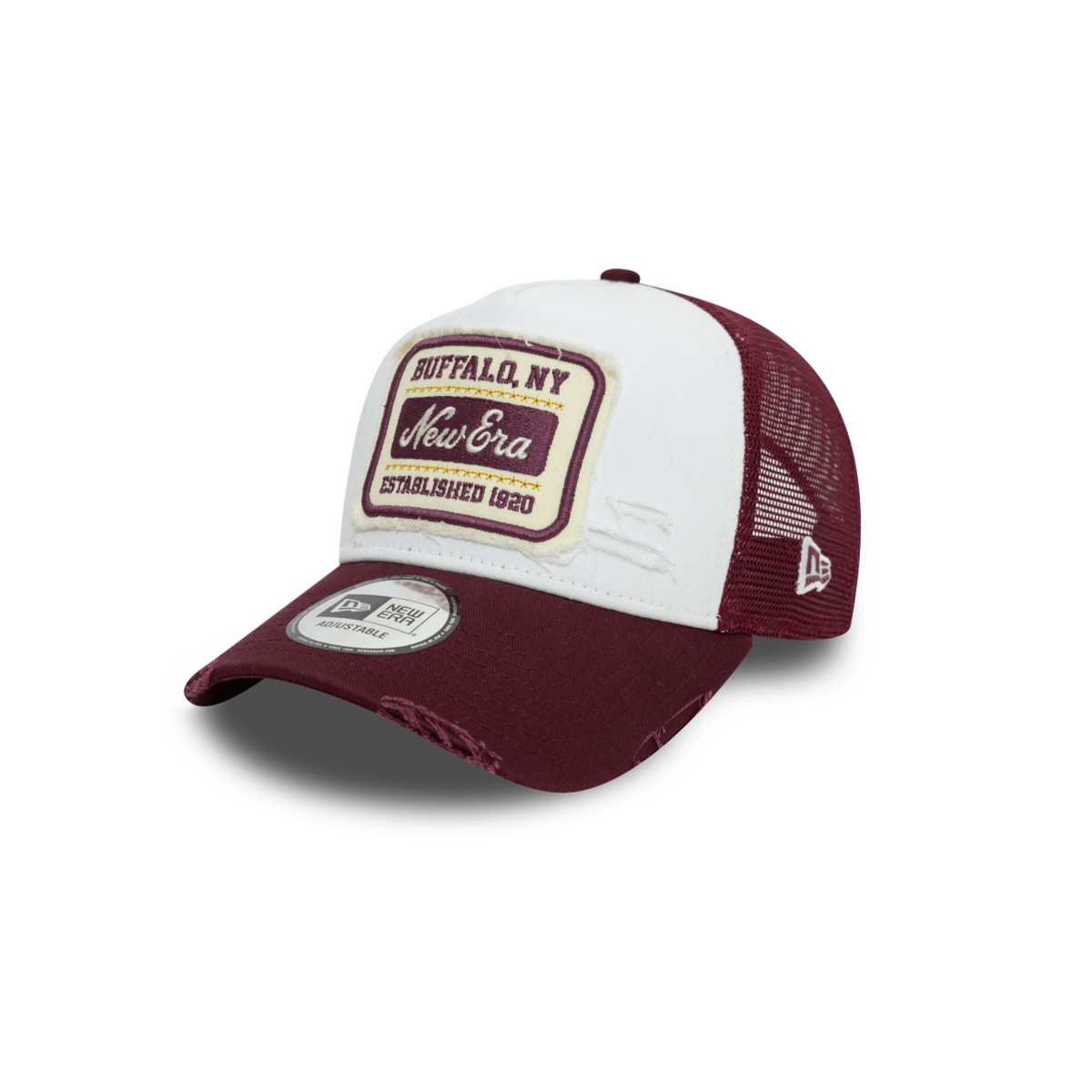 GORRA NEW ERA PATCH DISTRESS 9FORTY AF TRUCKER AJUSTABLE ROJA