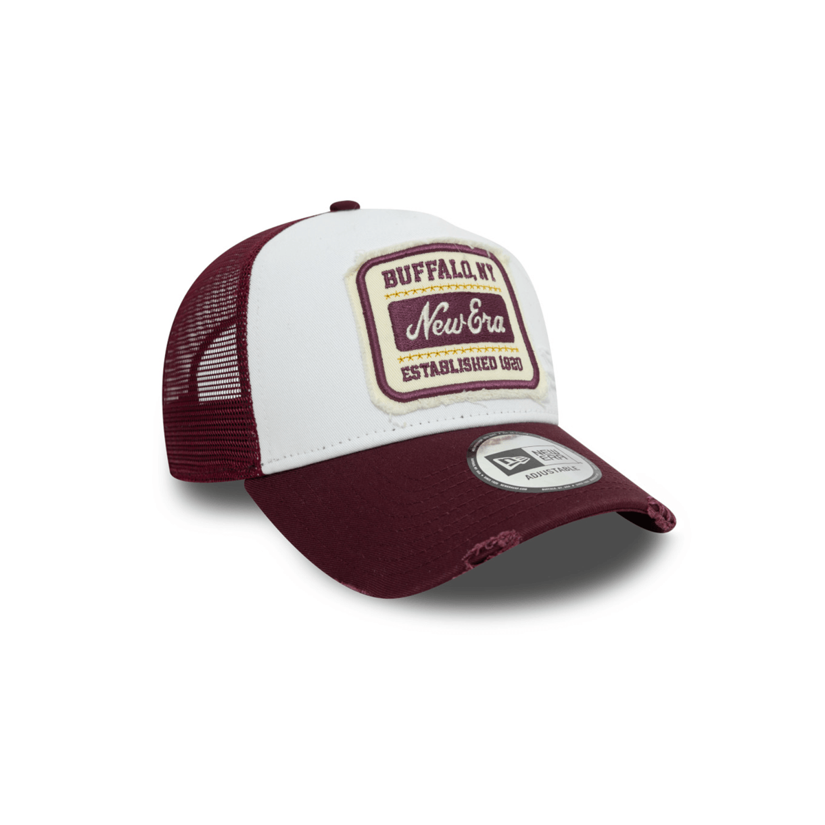 GORRA NEW ERA PATCH DISTRESS 9FORTY AF TRUCKER AJUSTABLE ROJA