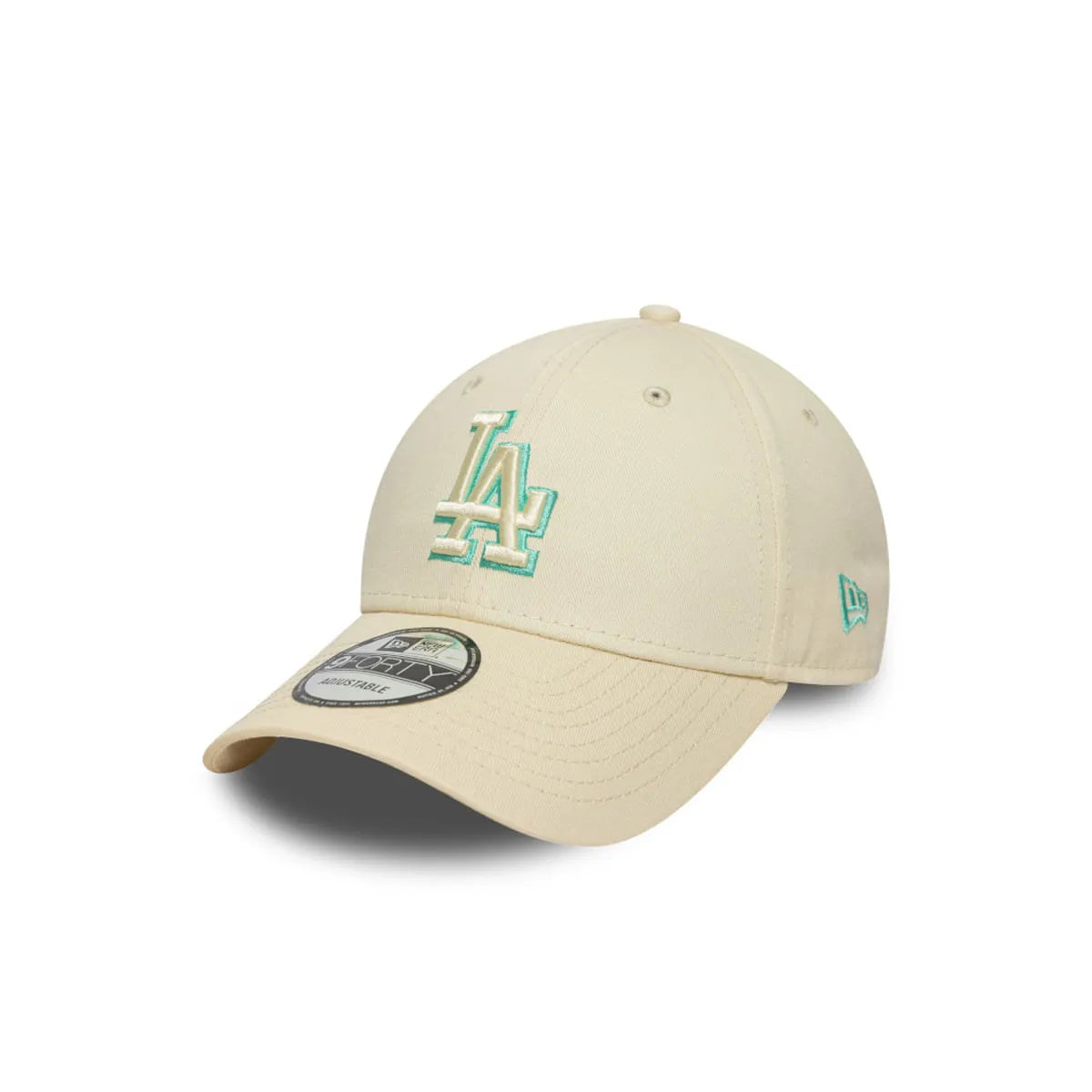 GORRA LOS ANGELES DODGERS MLB TEAM OUTLINE 9FORTY AJUSTABLE BEIGE UNISEX NEW ERA