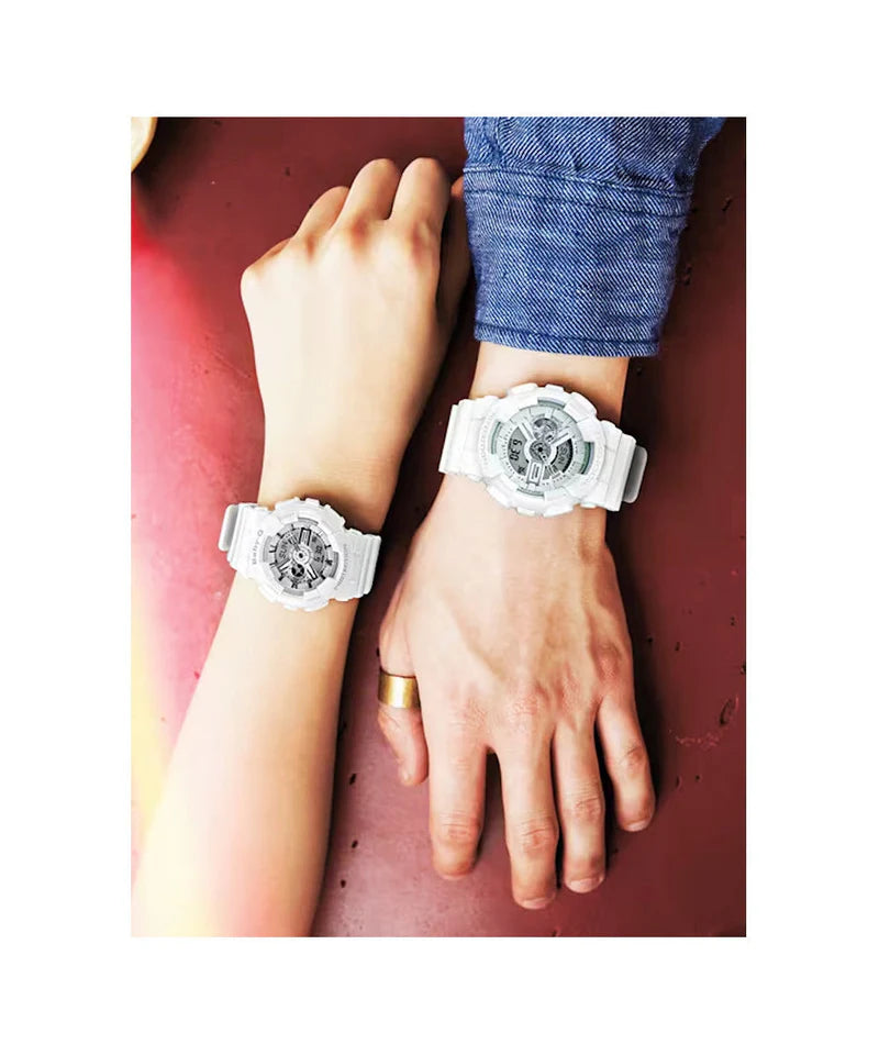 RELOJ BABY-G ANALOGO DIGITAL BLANCO BA-110-7A3DR