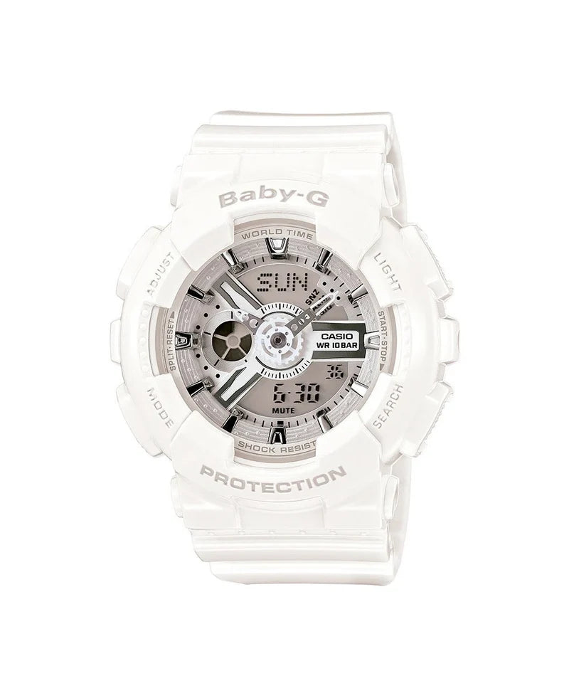 RELOJ BABY-G ANALOGO DIGITAL BLANCO BA-110-7A3DR